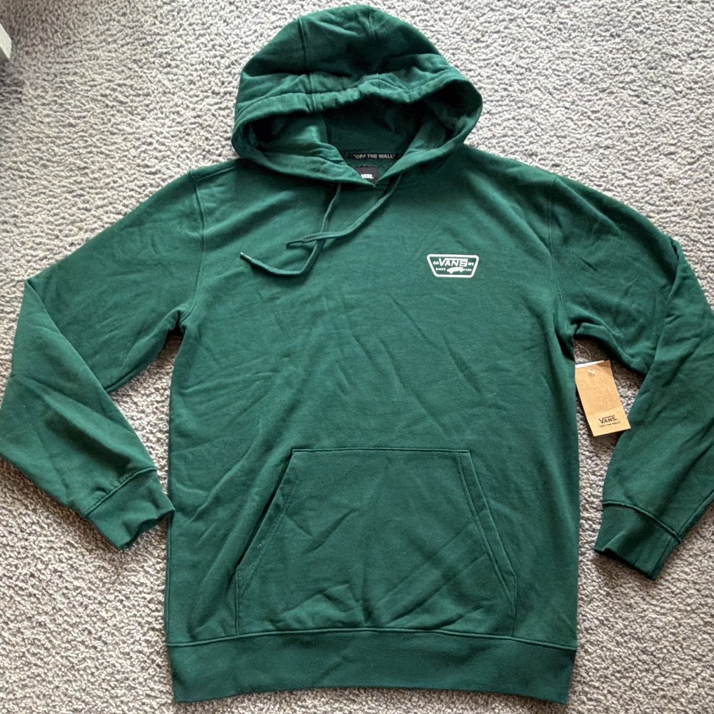 Vans Core Classic Pullover Hoodie Green Men's NWT Off The Wall Sweatshirt MEDIUM